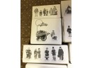 (Z-31)- LOT OF 10  VINTAGE DEPT. 56 CHRISTMAS HOUSE ACCESSORIES & PEOPLE - SEE PHOTOS