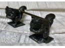 (X32) ANTIQUE VICTORIAN SILVER PLATE KNIFE REST - SQUIRRELS  -4'