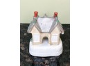 (A-11) ANTIQUE 1850'S ENGLISH STAFFORDSHIRE COTTAGE FIGURINE- POSTILE HOUSE -6.5' TALL