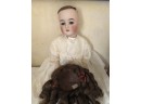 (G-22) ANTIQUE GERMANY BISQUE 'QUEEN LOIUSE' DOLL- 25' ARMAND MARSEILLE? - IMPRESSED 'GERMANY, 100' W/CLOTHES