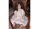 (G-22) ANTIQUE GERMANY BISQUE 'QUEEN LOIUSE' DOLL- 25' ARMAND MARSEILLE? - IMPRESSED 'GERMANY, 100' W/CLOTHES