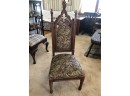 (D-29) ANTIQUE CARVED WOOD GOTHIC CHAIR - 18' WIDE BY 18' DEEP BY 46' HIGH