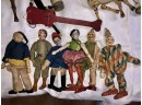 (G-1) RARE! COLLECTION OF 25 ANTIQUE SCHOENHUT CIRCUS ANIMALS & PEOPLE- RINGLEADER, CLOWNS, ACROBAT -WOOD-WOW!