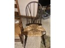 (Z-23) LOT OF TWO ANTIQUE RUSH SEAT ROCKING CHAIRS - C.1900