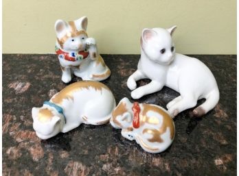 (a-1) LOT OF 3 VINTAGE CERAMIC CATS - B&G -JAPAN -APPROX - 3-4'