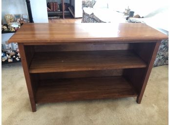 (D-21) VINTAGE TWO SHELF WOOD BOOKCASE - 39' WIDE BY 13' DEEP BY 25' HIGH