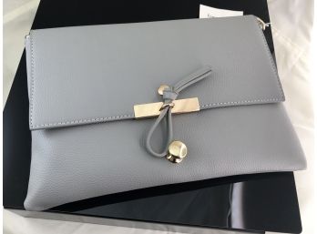 (B8) LIKE NEW FRANCESCA'S GREY CROSS BODY PURSE/BAG-MEASURES APPROX. 10 INCHES X 7 INCHES