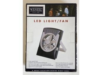 (E12) WENZEL LED LIGHT/FAN BATTERY OPERATED-NEW OLD STOCK