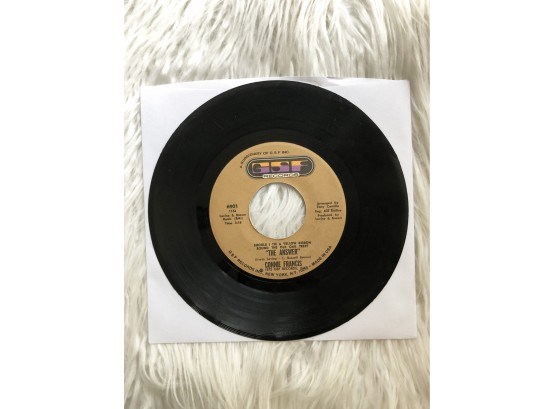 (R15) CONNIE FRANCIS-45 RECORD-'TIE A YELLOW RIBBON' & 'PAINT THE RAIN'