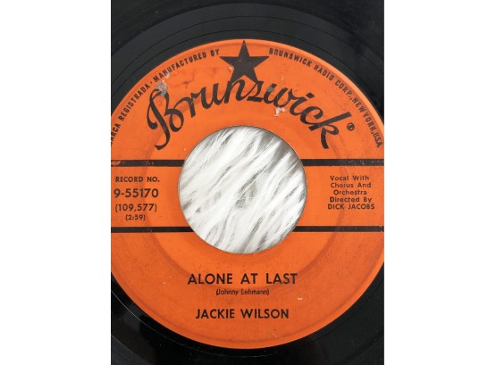 (R9) JACKIE WILSON-45 RECORD-'ALONE AT LAST AND AM I THE MAN'