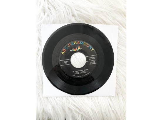 (R23) GEORGE HAMILTON 1V - 45 RPM RECORD- 'IF YOU DONT KNOW' & 'A ROSE AND A BABY RUTH'