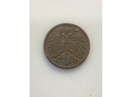 (D5) 1910 AUSTRIA 2 HELLER FOREIGN COIN