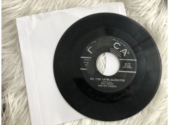 (R7) BILL HALEY AND THE COMETS-45 RECORD-'SEE YOU LATER ALLIGATOR & THE PAPER BOY'