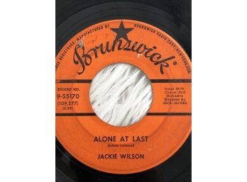 (R9) JACKIE WILSON-45 RECORD-'ALONE AT LAST AND AM I THE MAN'