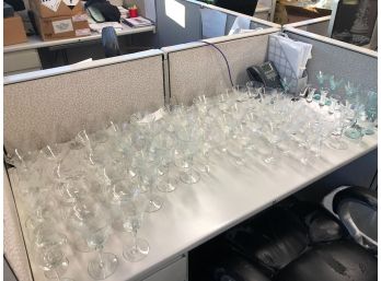 ENORMOUS LOT OF CRYSTAL GLASSWARE APPROX. 90 PIECES