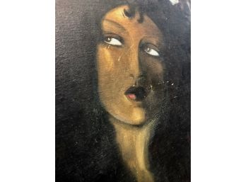 ORIGINAL OIL PAINTING - WITCHY WOMAN- JAMES J. HOOK