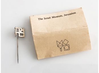 (C42) THE ISRAEL MUSEUM-GOLD PLATED SILVER STICK PIN W/PAPERWORK