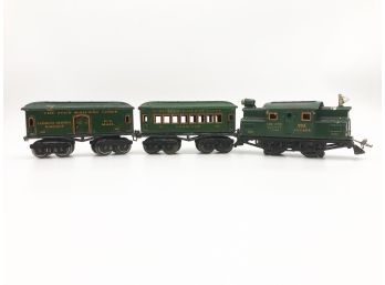 A-63 - THREE IVES RAILWAY LINES TRAINS - US MAIL, EXPRESS BAGGAGE & NYC & HR - 7' EA.