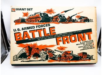 (C82) VINTAGE ARMED FORCES TOY GIANT SET-BY MULTIPLE TOYMAKERS-BATTLE FRONT IN BOX