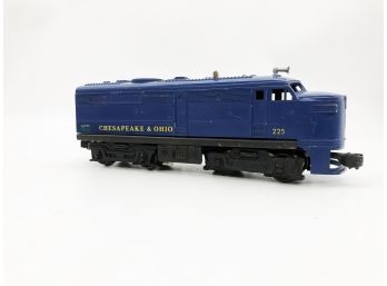 (132) POSTWAR LIONEL TRAIN-#225 CHESApeake And Ohio Diesel Locomotivesve O 27 Gauge