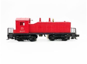 (101) LIONEL POSTWAR-DIESEL SWITHER ENGINE -#600-RED WITH BLACK BUMPERS