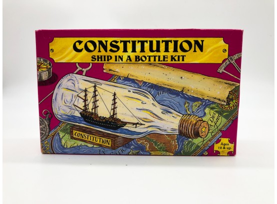 2A-43 - 1984 WOODCRAFTER KIT - 'CONSTITUTION' SHIP IN A BOTTLE - NEW IN BOX