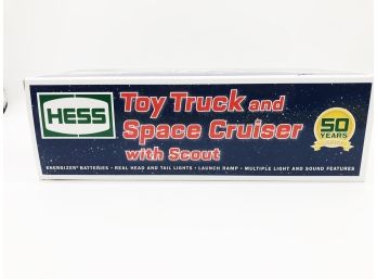 (2A134) HESS TOY TRUCK AND SPACE CRUISER W/SCOUT NEW IN BOX