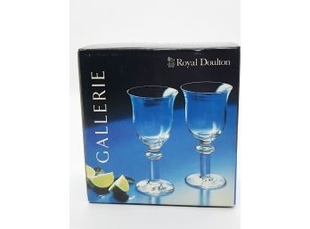 (2A124) BOX OF 2 ROYAL DOULTON VINTAGE WINE GOBLET-C563-NEW IN BOX