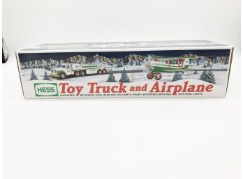 (2A128) VINTAGE 2002 HESS TOY TRUCK AND AIRPLANE-NEW IN BOX