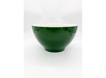 2A-9 - EMILE HENRY, FRANCE - WILLIAMS SONOMA GREEN CERAMIC BOWL - 10.5' BY 6' HIGH