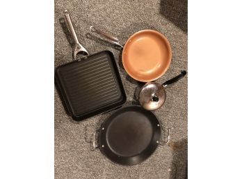 LOT OF 4 POTS AND PANS-A13