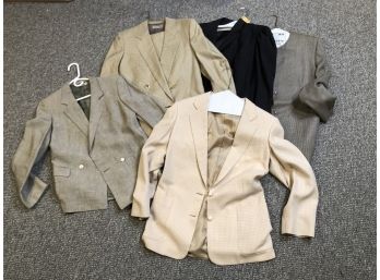 LOT OF 4 Better LADIES JACKETS & ONE PANT SUIT - ITALY - DARABIN SIZES  8-MED. - (E18)