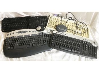 LOT OF 4 KEYBOARDS AND TWO MOUSES -A8