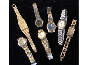 MIXED LOT OF 7 FASHION LADIES WATCHES - GUESS, TIMEX INDIGLO, CALTIA (9)