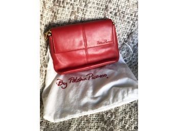 (73) PALOMA PICASSO RED LEATHER OVER THE SHOULDER HANDBAG WITH DUST BAG