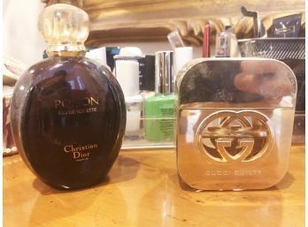 (54C) LOT OF ASSORTED COSMETICS WITH GUCCI GUILTY AND CHRISTIAN DIOR POISON TOILETTE