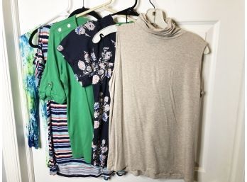 (152)  LOT OF 5 WOMANS BLOUSES-SIZES RANGE XSMALL, SMALL,MEDIUM AND 0
