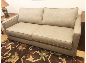 (41) METROPIA SLEEPER COUCH-WITH ALL PILLOWS SHOWN-CLOSED MEASURES APPROX. 75'X35'