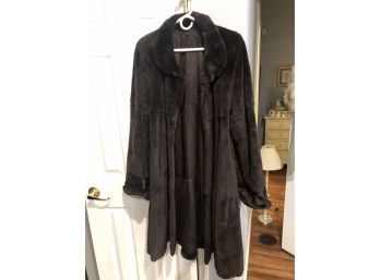 (175) FULL LENGHT FUR COAT-COLLAR AND LINED -MONOGRAMMED