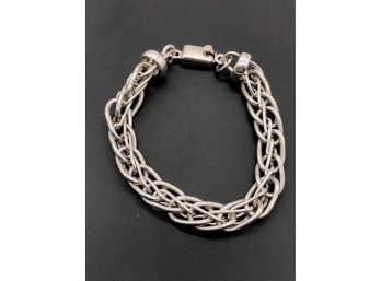 (68) STERLING SILVER INTERTWINED BRACELET - MEXICO - 26.4 DWT - APPROX.8 1/2'