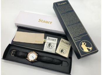 (149) STAUER 1912 EXPLORERS WATCH - ALL PAPERWORK ENCLOSED - NEW IN BOX -