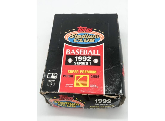 (26) TOPPS STADIUM CLUB 1992 Major League Baseball CARDS SERIES 1 - COMPLETE SET OF 36 PACKS