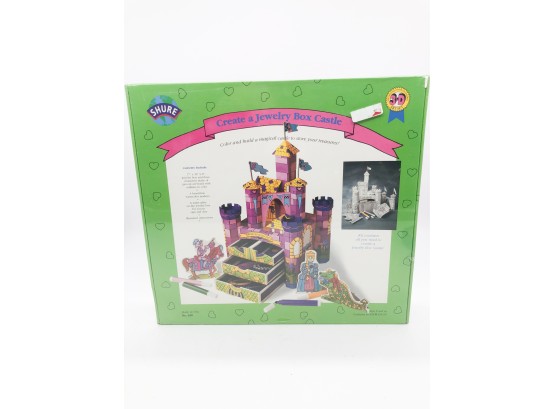 (14) 'CREATE A JEWELRY BOX CASTLE' SHURE - 3-D KIT TO MAKE A JEWELRY BOX - FACTORY SEALED TOY