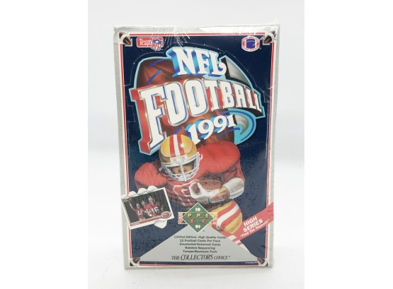 (163) UPPER DECK 1991 NFL 'HIGH SERIES' COLLECTOR CARDS - FACTORY SEALED BOX - JOE MONTANA, FIND JOE NAMATH