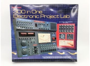 (47) RADIO SHACK -300 IN ONE ELECTRONIC PROJECT LAB -BUILD YOUR OWN RADIO, BURGLAR ALARM, ELEC. GAME -IN BOX