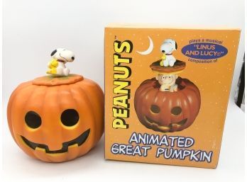 (30) PEANUTS ANIMATED GREAT PUMPKIN WITH SNOOPY & WOODSTOCK - NEW IN BOX - MUSICAL