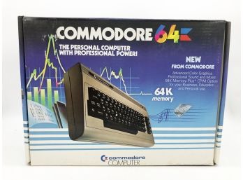 (65) NEW OLD STOCK, COMMODORE 64 COMPUTER - IN BOX