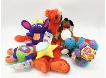 (110) LOT OF FIVE NEW WITH TAGS PLUSH TOYS - 'HASBRO WISHLINGS'
