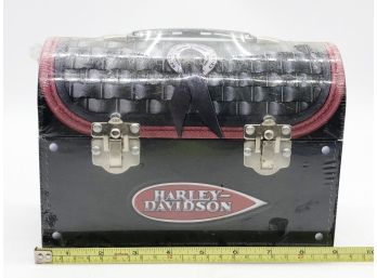 (50) SEALED HARLEY DAVIDSON CARDBOARD LUNCHBOX WITH MYSTERY SNACKS INSIDE