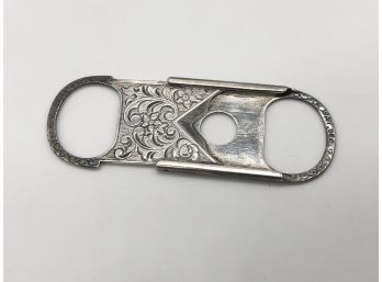 (145) ANTIQUE STERLING SILVER RS CIGAR CUTTER-IS ENGRAVED-DATED 9/02
